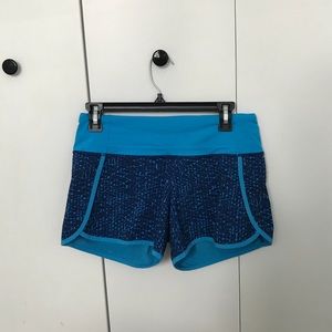 lululemon blue running shorts